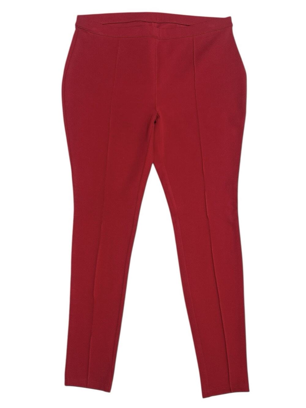 Simply Vera Vera Wang Pants Ponte Knit Red Pull-on Leggings Medium Front Seam